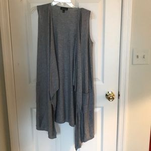Grey Topshop sleeveless waterfall vest